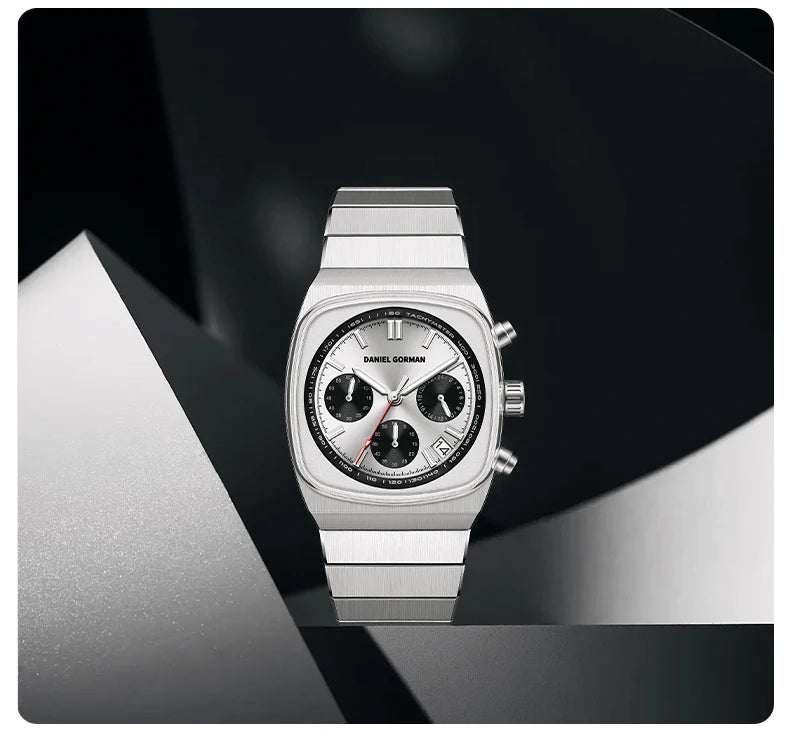 Horloge voor mannen in roestvrij staal Case Shape: Round Case