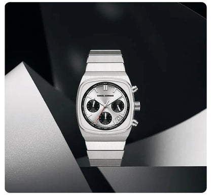 Horloge voor mannen in roestvrij staal Case Shape: Round Case