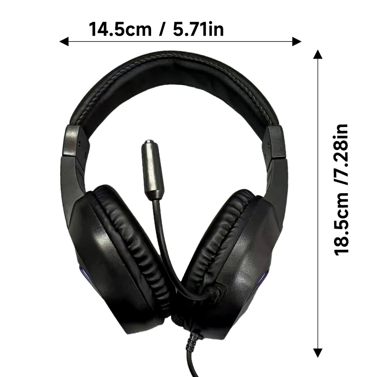 H21 Wired Gaming Headphones with Microphone, 50mm Driver Stereo Headset for PS5 PS4 Xbox Switch PC Computer Music and Online Meetings
