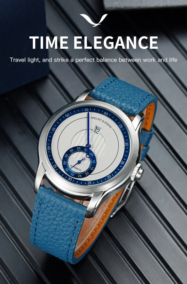 2026 New Luxury Specht & Söhne Jump Hour Watches Automatic Mechanical Watch For Men Sapphire Crystal Stainless Steel Wristwatch
