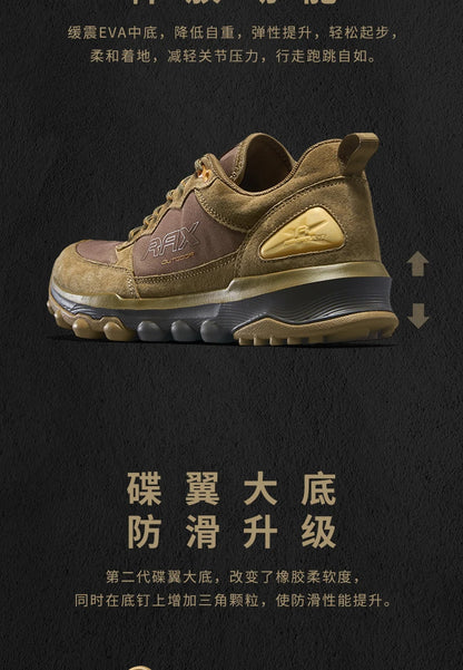 Rax Cowhide Hiking Shoes Men Outdoor Mountain Antiskid Climbing Sneakers wram Lightweight Trekking boots Sports casual shoes