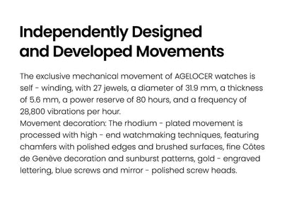 AGELOCER Original Budapest Watch Steel Strap Men's Business Dress Big Calendar Automatic Mechanical Watch Birthday Gift for Men