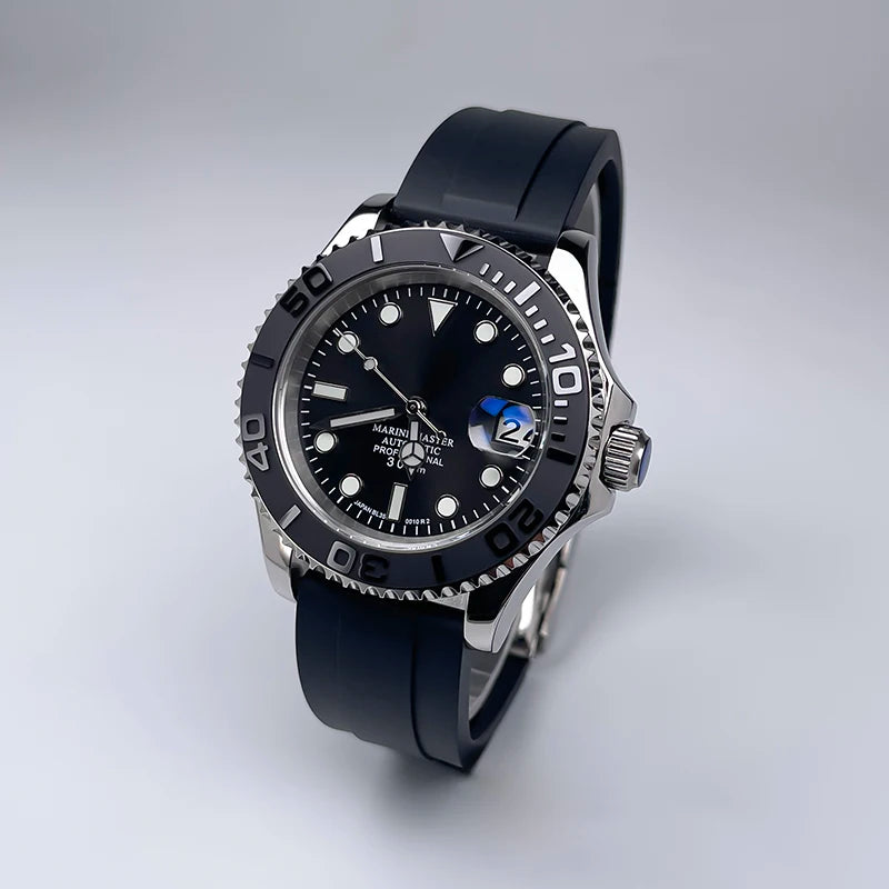 YM Style 40mm Men’s Automatic Watch Sapphire Crystal, Luminous Dial & Rotating Bezel with Jubilee Bracelet