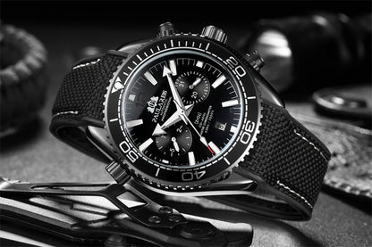 PAULAREIS P Luxury Men Automatic Self Wind Mechanical Watch for Men Rubber Strap Waterproof Luminous Date Fashion Mens Watches