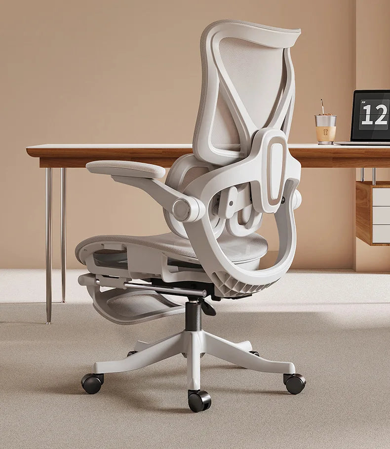 Ergonomic Office Chair with Floating Wing Lumbar Support, Adjustable Height Mesh Computer Chair, Swivel Rolling Office Chair for Home, Gaming & Office