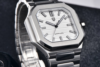2026 New PAGANI DESIGN Square Quartz Luxury Watch For Men AR Sapphire Mirror Japan Movt Man watch Luminous 316L All Steel Watch