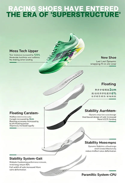 QIAODAN Feiying PB6.0 Carbon Plate Running Shoes Men Professional Marathon Racing Sneakers Lightweight Sports Shoes QDB023263299