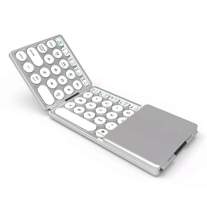 Bluetooth Folding Keyboard Mini Wireless Rechargeable Keyboard With Touchpad Portable Universal Keyboard for Windows Android IOS
