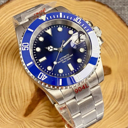 Miyota 8215 PT5000 Stainless Steel 40mm Dive Automatic Men Watch Sapphire Crystal Rotating Bezel Luminous Mechanical Wristwatch