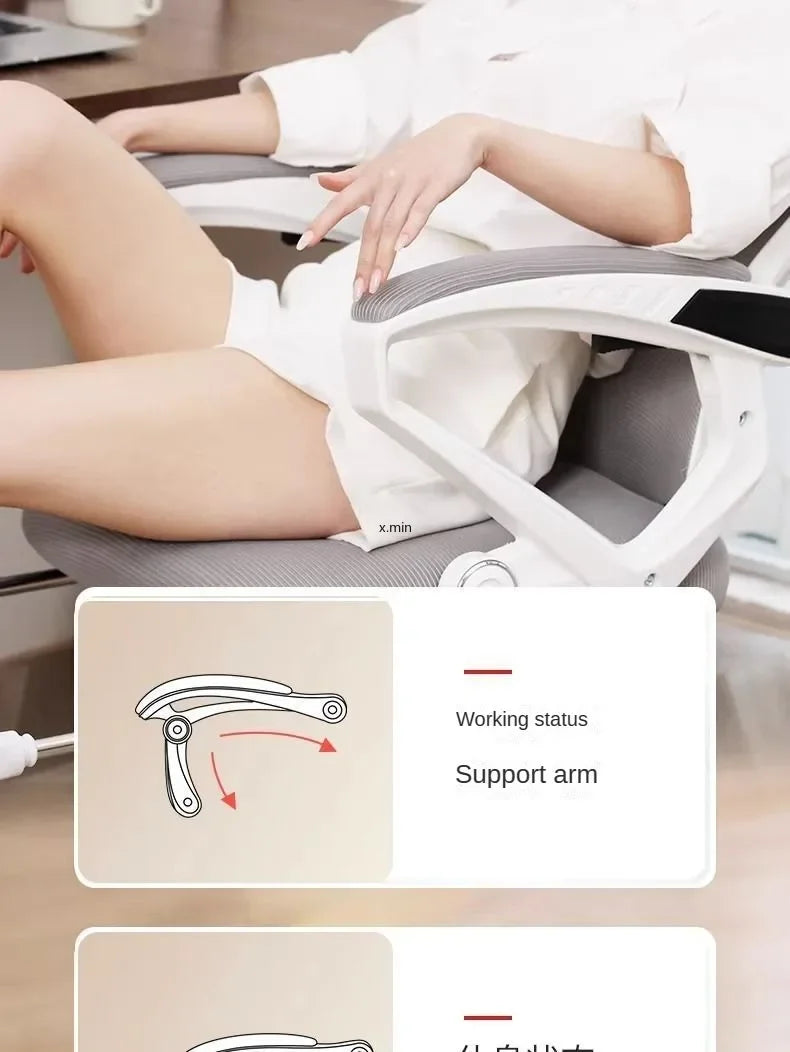 Ergonomic Computer Office Chair with Adjustable Height, Rotating Swivel Design, Comfortable Reclining Boss Chair for Home Office, Study & Gaming