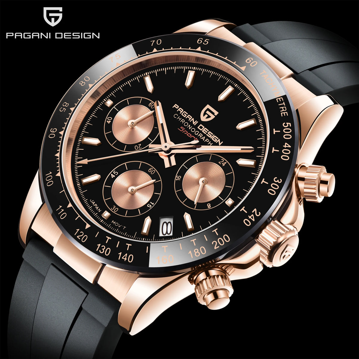 2026 New PAGANI DESIGN PD-1664 Meteorite Dial Fashion Men Quartz Wristwatches 100M Sapphire Glass Chronograph relogio masculino