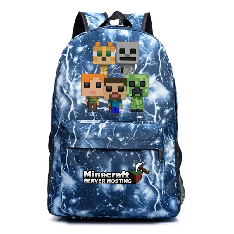Minecraft Enderman Creeper Graphic Printed Backpack Large Capacity Lightweight Fashion Casual For Daily Travel Outdoor Leisure