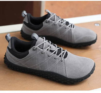Suede Leather Shoes PU Fabric Wide Toe Shoe Anti Slip Hiking Shoe Workwear Men's Sports Shoes Women's Outdoor Walking Shoes