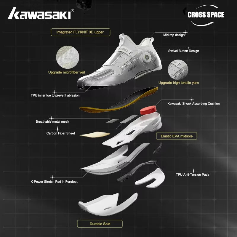 Profesionální badmintonová obuv Kawasaki King Series 2.0 pro muže a ženy, sportovní obuv proti zkroucení, originální pánské tenisové boty, tenisky A3311