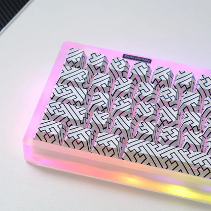 KYOMOT 135 Keys PBT Side Print Keycap Double Shot Cherry Profile Shine Through Keycaps for MX Switch Games Mechanical Keyboard