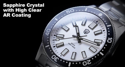 WATCHDIVES WD1965 V2 Men’s Luxury Dive Watch VH31 Quartz, Sapphire Crystal, Stainless Steel & 200M Water Resistant