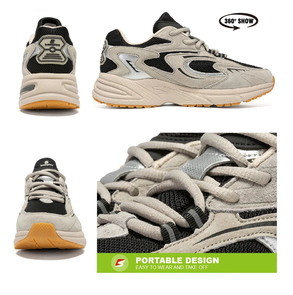 Baasploa New Running Shoes Men Outdoor Fashion Lightweight Mesh Sports Shoes Male Casual Breathable Non-Slip Walking Shoes