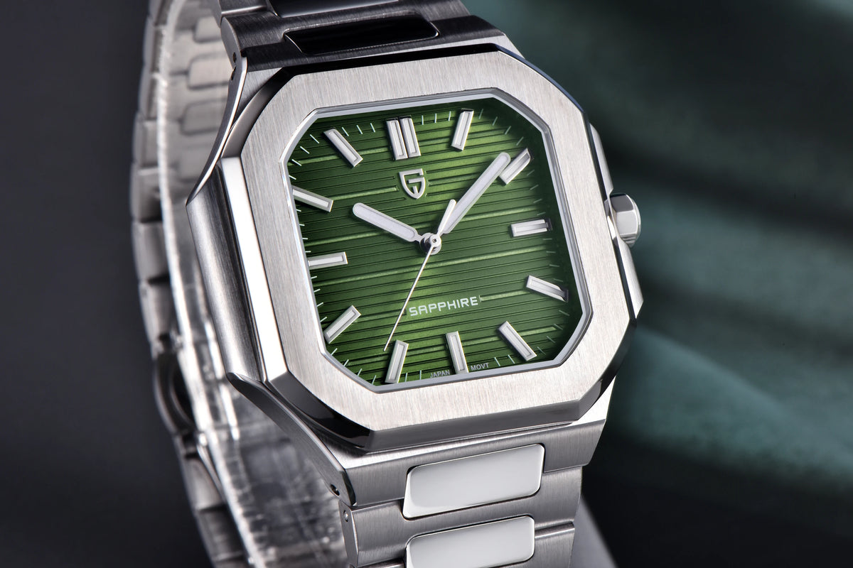 2026 New PAGANI DESIGN Square Quartz Luxury Watch For Men AR Sapphire Mirror Japan Movt Man watch Luminous 316L All Steel Watch