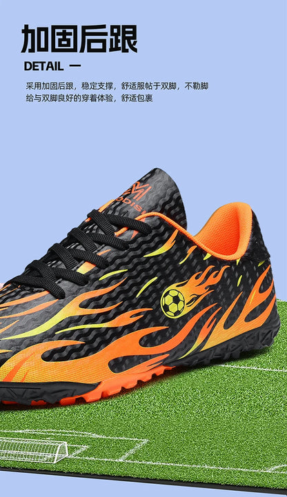 Kids Professional Football Boots Men Soccer Shoes Low-top Ankle Support Sports Youth Match Training Football Non-slip Durable
