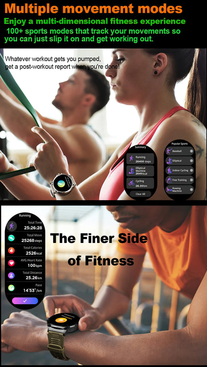 2026 New GPS Track Smart Watch Men 1.85-Inch HD AMOLED Screen 710 Mah Battery Sport Bluetooth Call Smartwatch For Android IOS