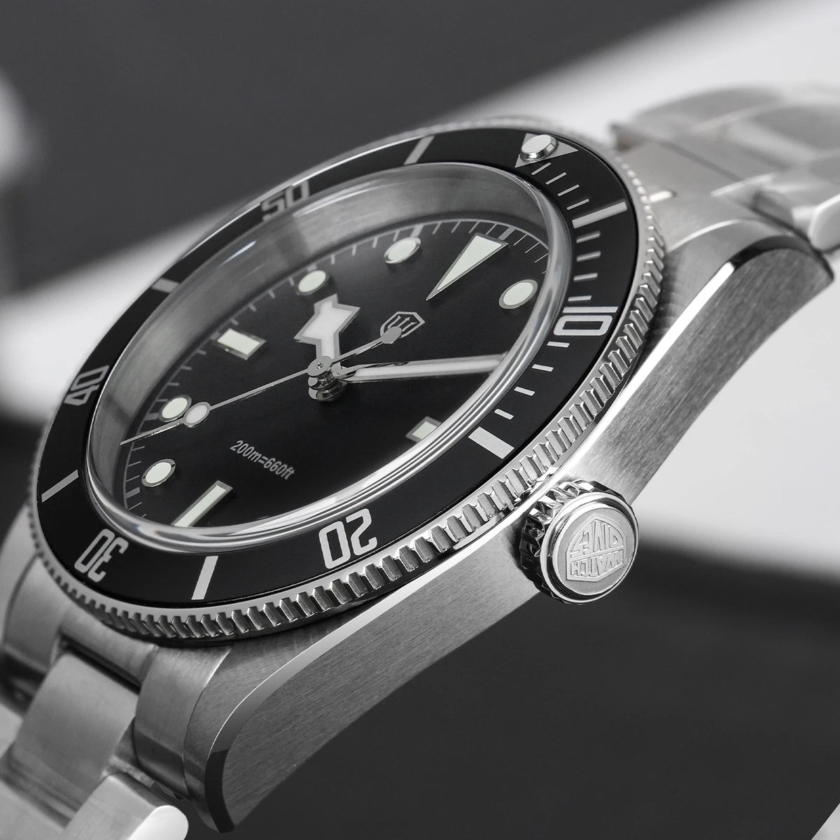 Watchdives WD7922 BB54 Watch VH31 Sweep Second Movement Sapphire Crystal 20bar Waterproof C3 Luminous 37mm Vintage Watches