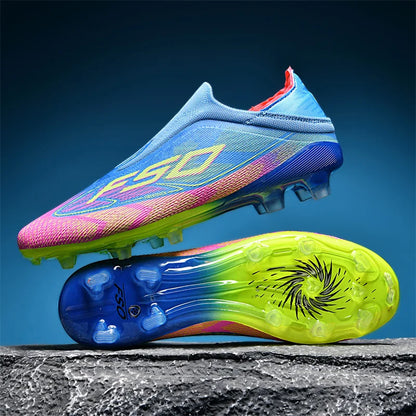 Nové pánské fotbalové boty na trávu pro dospělé, protiskluzové kopačky, ultralehké sportovní sálové boty, FG turf futsal, pohodlné