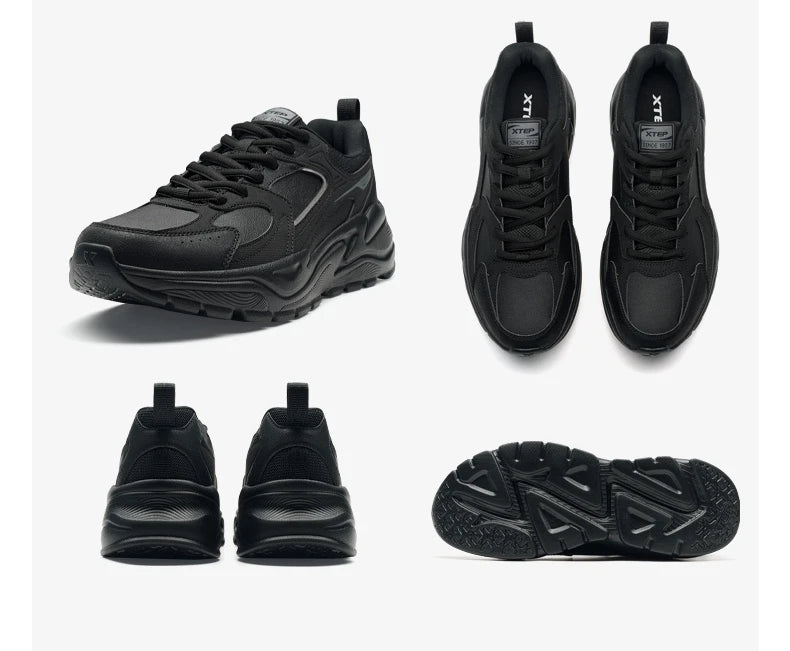 Xtep Men's Casual Shoes 2025 Winter Street Style Cushion Lightweight Wear-Resistant Breathable Walking Sneakers 875419320005