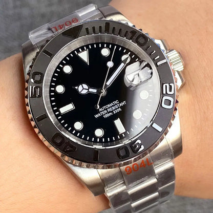 Miyota 8215 PT5000 Stainless Steel 40mm Dive Automatic Men Watch Sapphire Crystal Rotating Bezel Luminous Mechanical Wristwatch