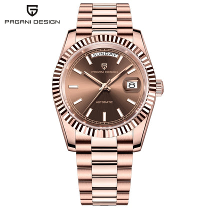 2025 New PAGANI DESIGN Men's Watch DD36 Rose Gold Luxury Automatic Watch For Men Mechanical Wristwatches Sapphire Mirror Clock