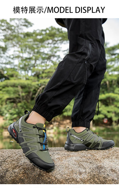 Men's Hiking Shoes Waterproof Non-slip All-terrain Outdoor Sports Shoes Hiking Camping Tactical Training Shoes Bicycle Shoes