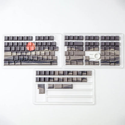 KYOMOT 135 Keys PBT Side Print Keycap Double Shot Cherry Profile Shine Through Keycaps for MX Switch Games Mechanical Keyboard