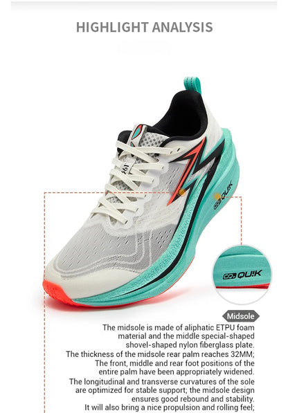 361 Degrees Flame 4.0 MIX Men Running Shoes Carbon Plate Racing Marathon Stable Rebound Wear-resistant Male Sneakers 672512204