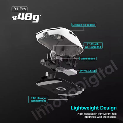 ATK VXE Dragonfly R1 Pro MAX Wireless Gaming Mouse, PAW3395 Wireless Gaming Mouse, Ultra-Lightweight Rechargeable Esports FPS Mouse with 26,000 DPI