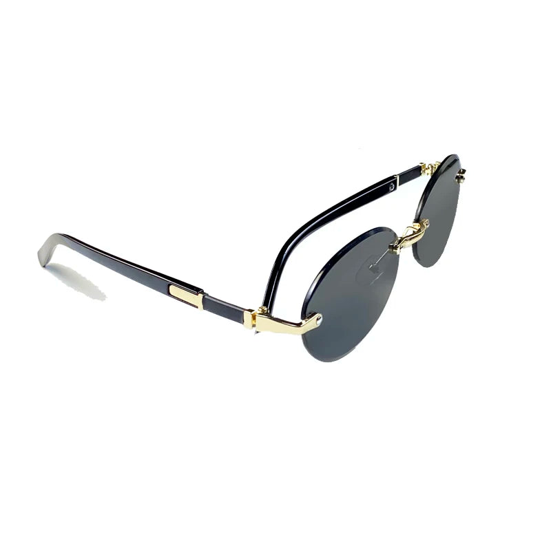 Rimless Sunglasses Oval Fashion Popular Female Male Sunglasses Round Sunglasses Female Male Summer Travel Glasses