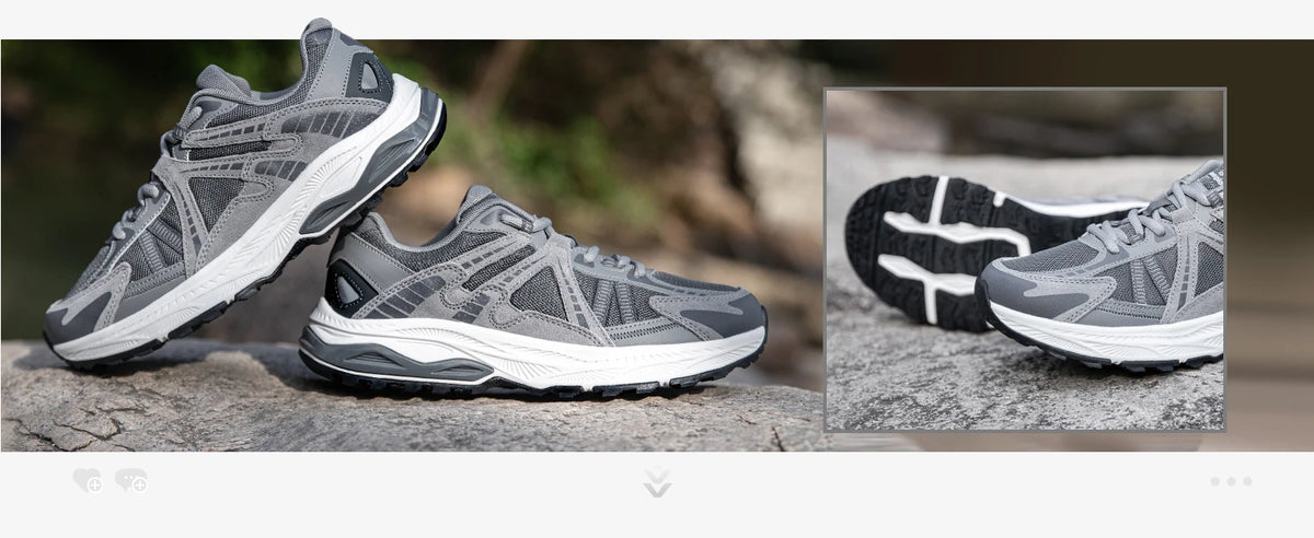 Baasploa New Men Running Shoes Outdoor Casual Lightweight Breathable Sneakers Male Cushioning Non-Slip Vintage Sports Shoes