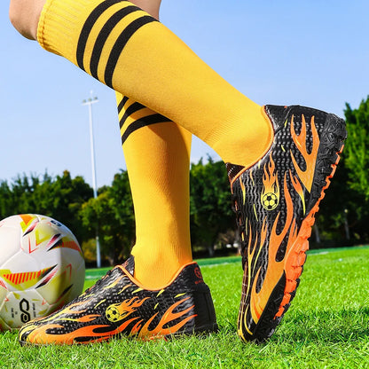 Kids Professional Football Boots Men Soccer Shoes Low-top Ankle Support Sports Youth Match Training Football Non-slip Durable