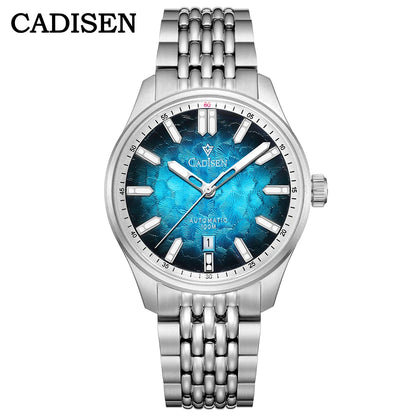 CADISEN 2026 Automatic Mechanical Men's Watch Blue Dial Business Casual 10ATM Waterproof Japan MIYOTA 8215 Movement Wristwatch