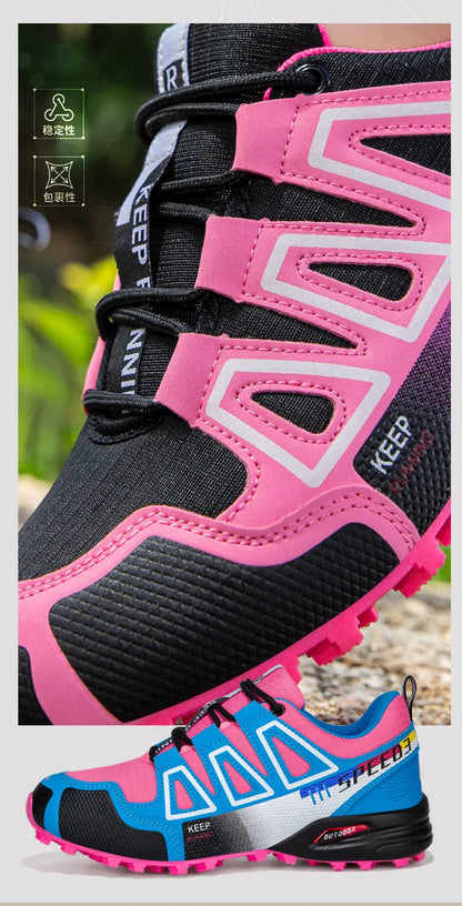 Women's Hiking Shoes Waterproof Outdoor Sports Shoes Women's Walking Travel Sports Shoes Bicycle Sports Shoes Running Shoes