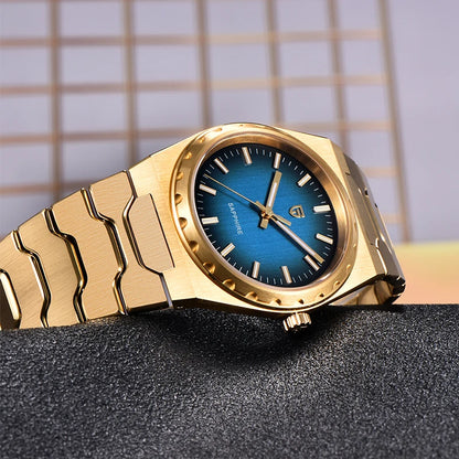 PAGANI DESIGN Men's Quartz Watches Ultra-Thin 7mm Series 37mm Sapphire Stainless Steel Waterproof Watches for Man TMI VJ21