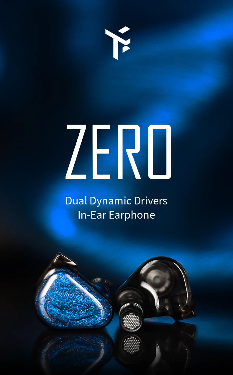 TRUTHEAR x Crinacle ZERO Wired IEM Earphones Dual Dynamic Drivers HiFi Bass Earbuds with 0.78mm 2Pin Cable for Gaming & Music