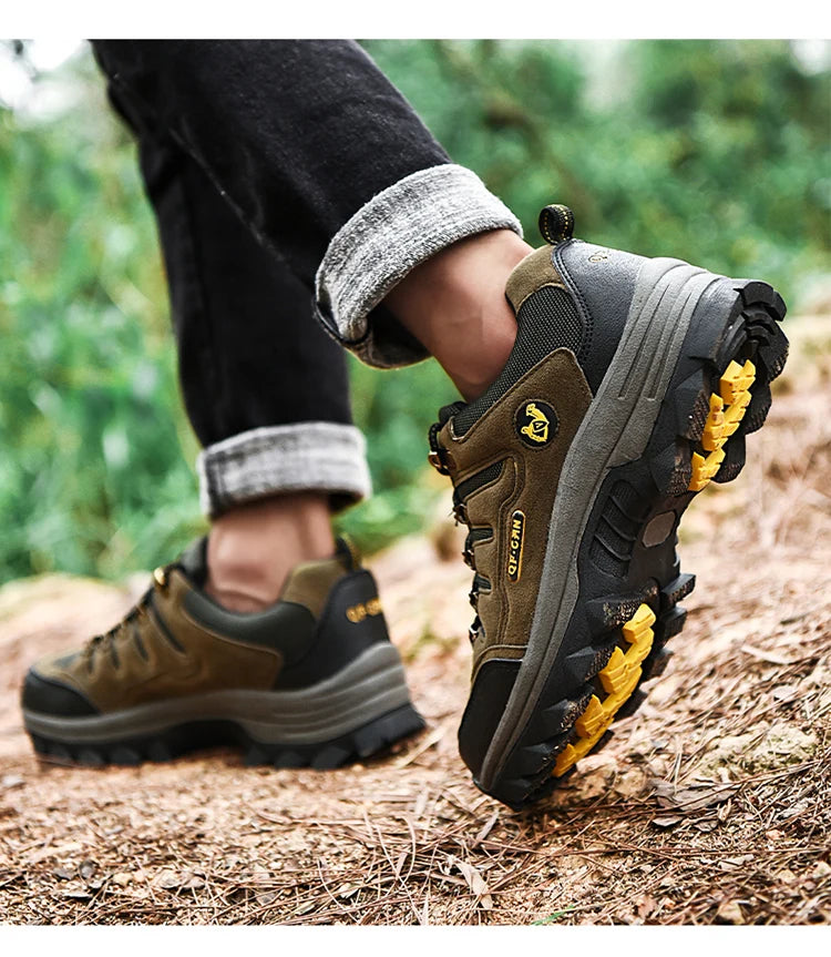 Winter Casual Shoes Men Leather Comfortable Walkng Shoes Autumn Classic Outdoor Sneakers Women High Top Hiking Sneakers Lace Up
