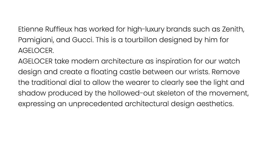 AGELOCER Original Tourbillon Watch Ceramic Bezel Men's Vogue Luxury Skeleton Manual Mechanical Watch Birthday Gift for Men