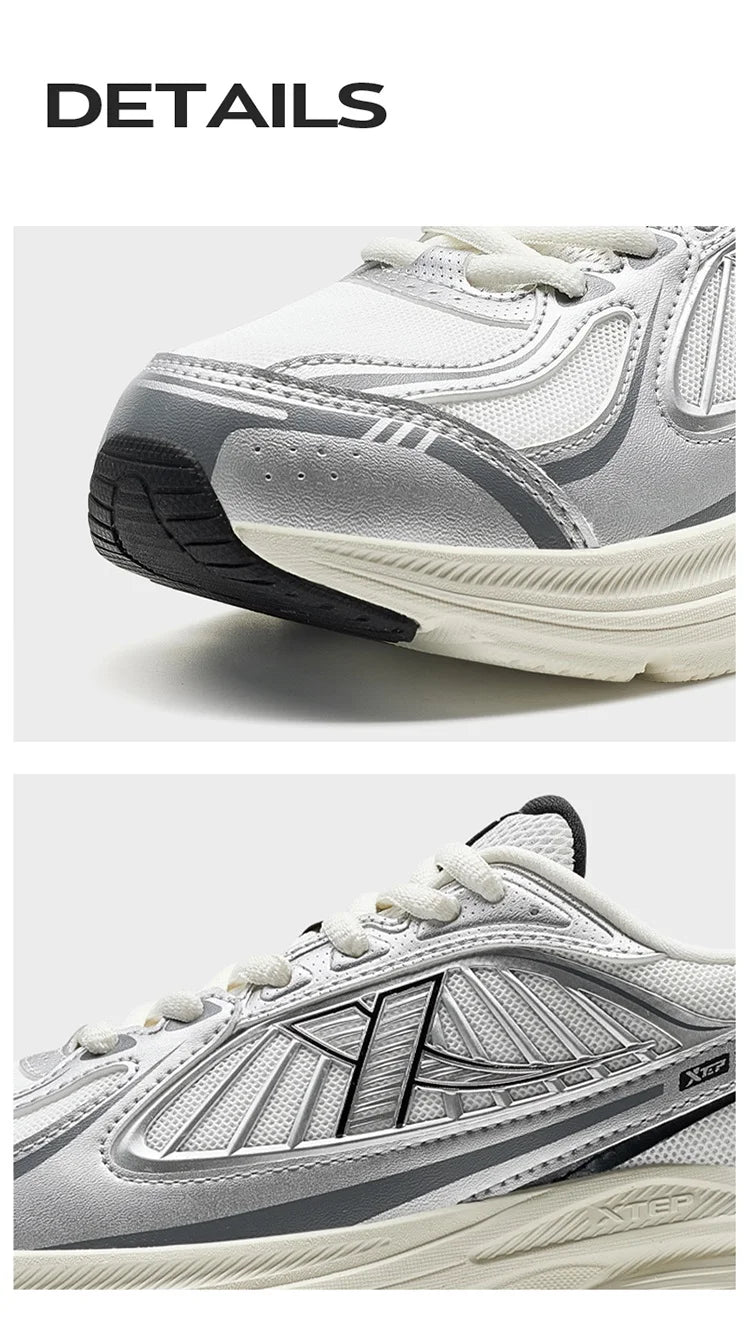 Xtep Juechen Vintage Running Shoes For Women 2025 Spring Fashion Casual Sports Shoes  Stability Daily Sneakers 875118110028