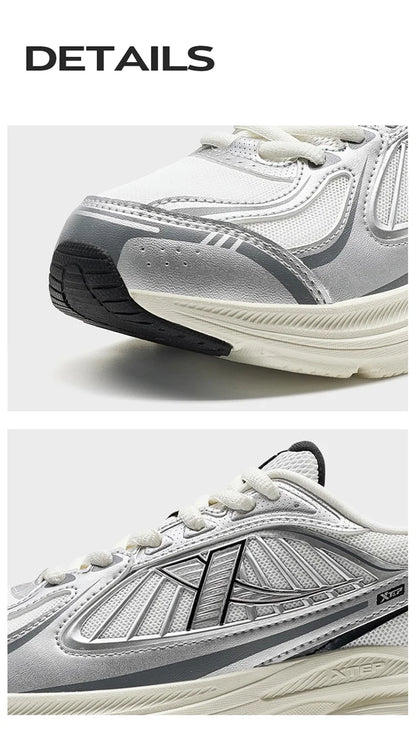 Xtep Juechen Vintage Running Shoes For Women 2025 Spring Fashion Casual Sports Shoes  Stability Daily Sneakers 875118110028