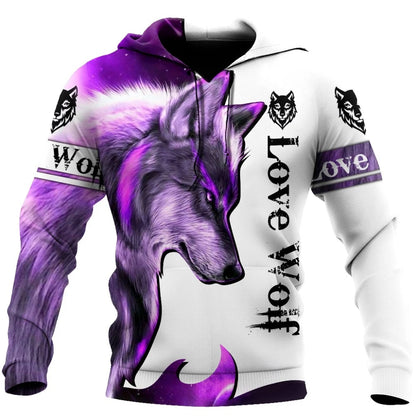 New Wolf Tattoo Vegvisir Black White 3D All Over Printed Men's Hoodie & Sweatshirt Unisex Casual Autumn Tracksuits