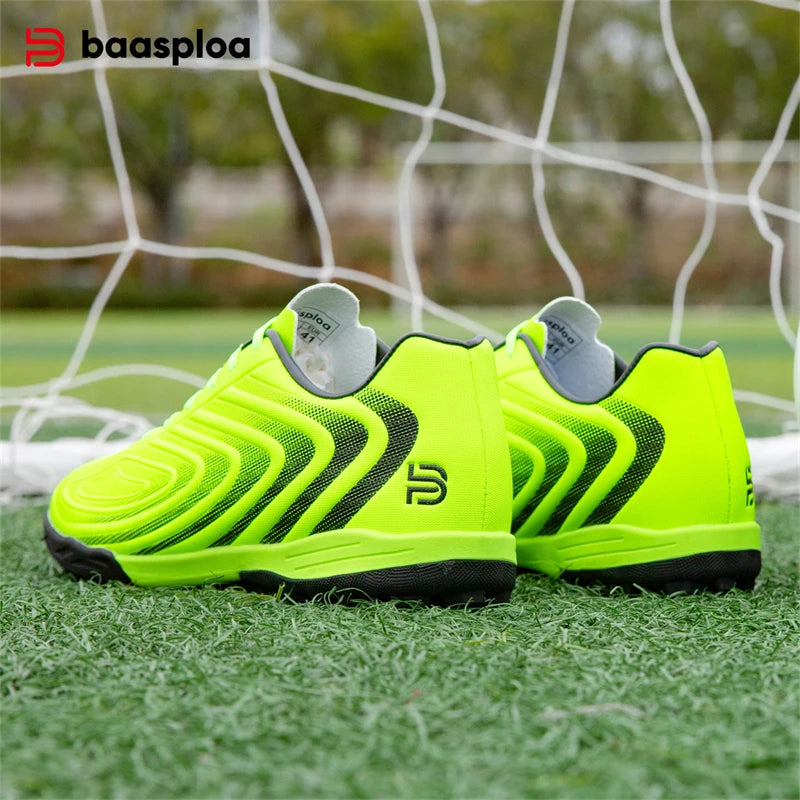 Baasploa Men Soccer Shoes Comfort Brand Lightweight Turf Training Professional Football Shoes Male Soft Sneakers Non-Slip