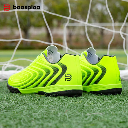 Baasploa Men Soccer Shoes Comfort Brand Lightweight Turf Training Professional Football Shoes Male Soft Sneakers Non-Slip