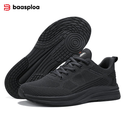 Baasploa Men Running Sneakers Brand Casual Lightweight Designer Mesh Jogging Shoes Male Breathable Lace-Up Sports Walking Shoes