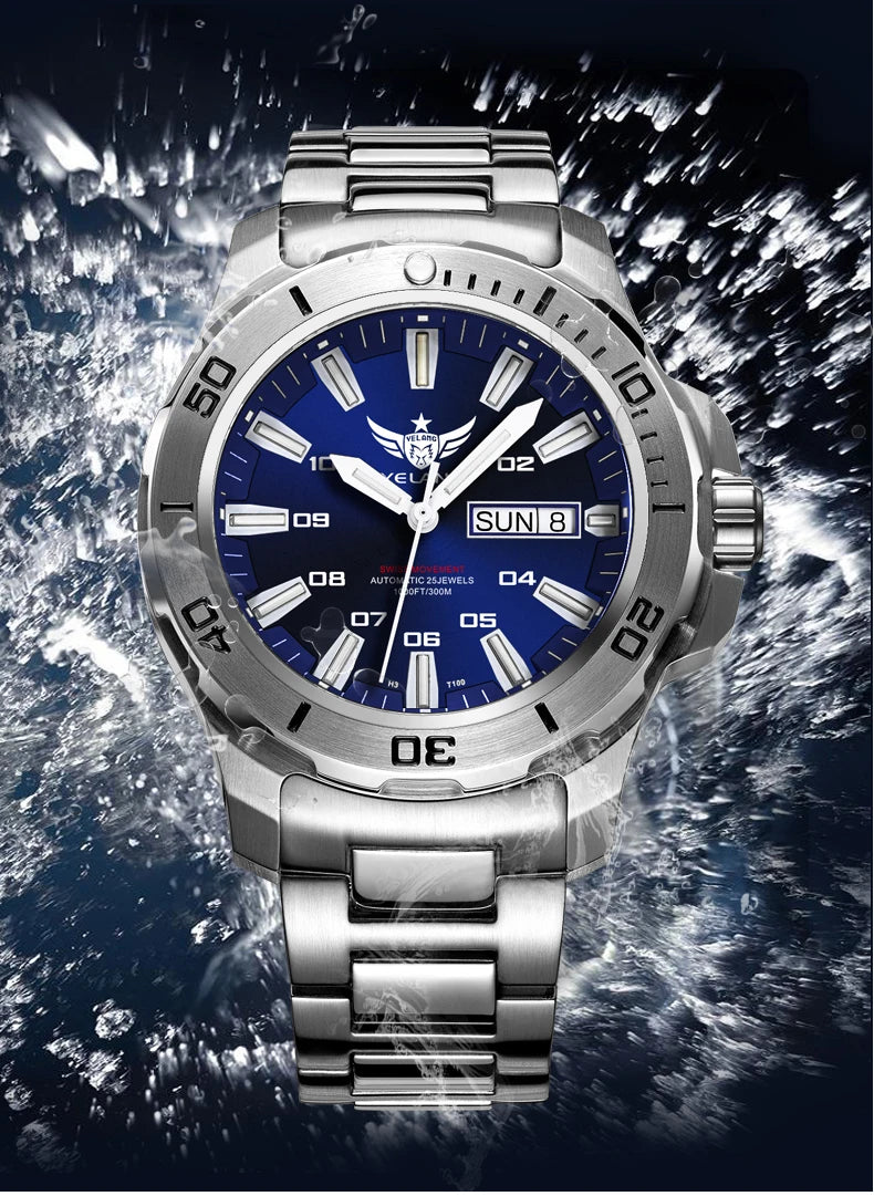 Yelang V5.1 Men's Watch 44mm Super Dive 300M Professional Waterproof SW220 Movement Luxury Automatic Mechanical Watch for men
