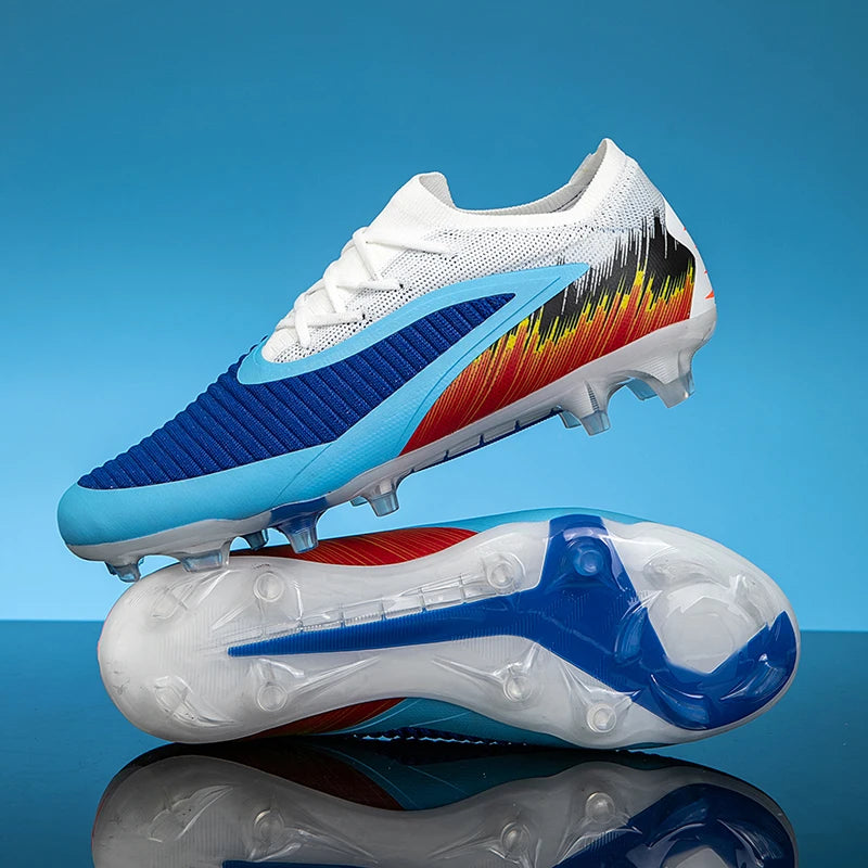 New Men Football Boots Cleats Shoes Soccer Long Spikes FG Ultralight Training Soccer Shoes Non-Slip Outdoor Match Drop Shipping